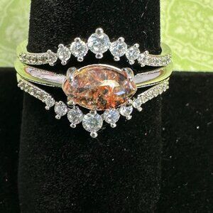 Bomb Party Women's (10) Ring - Genuine Sunstone "New" (3 rings)